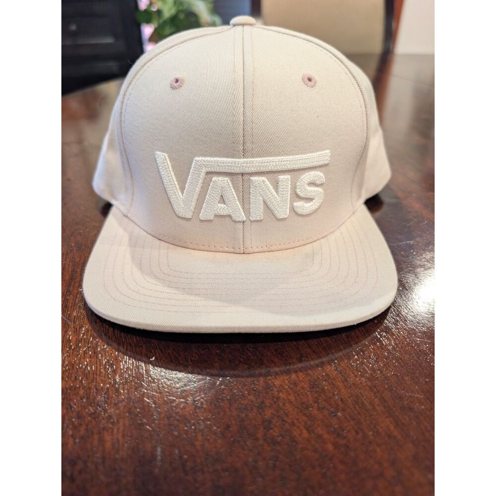 VANS Snapback Hat – Beige – One Size – Vans Logo – Estate Find